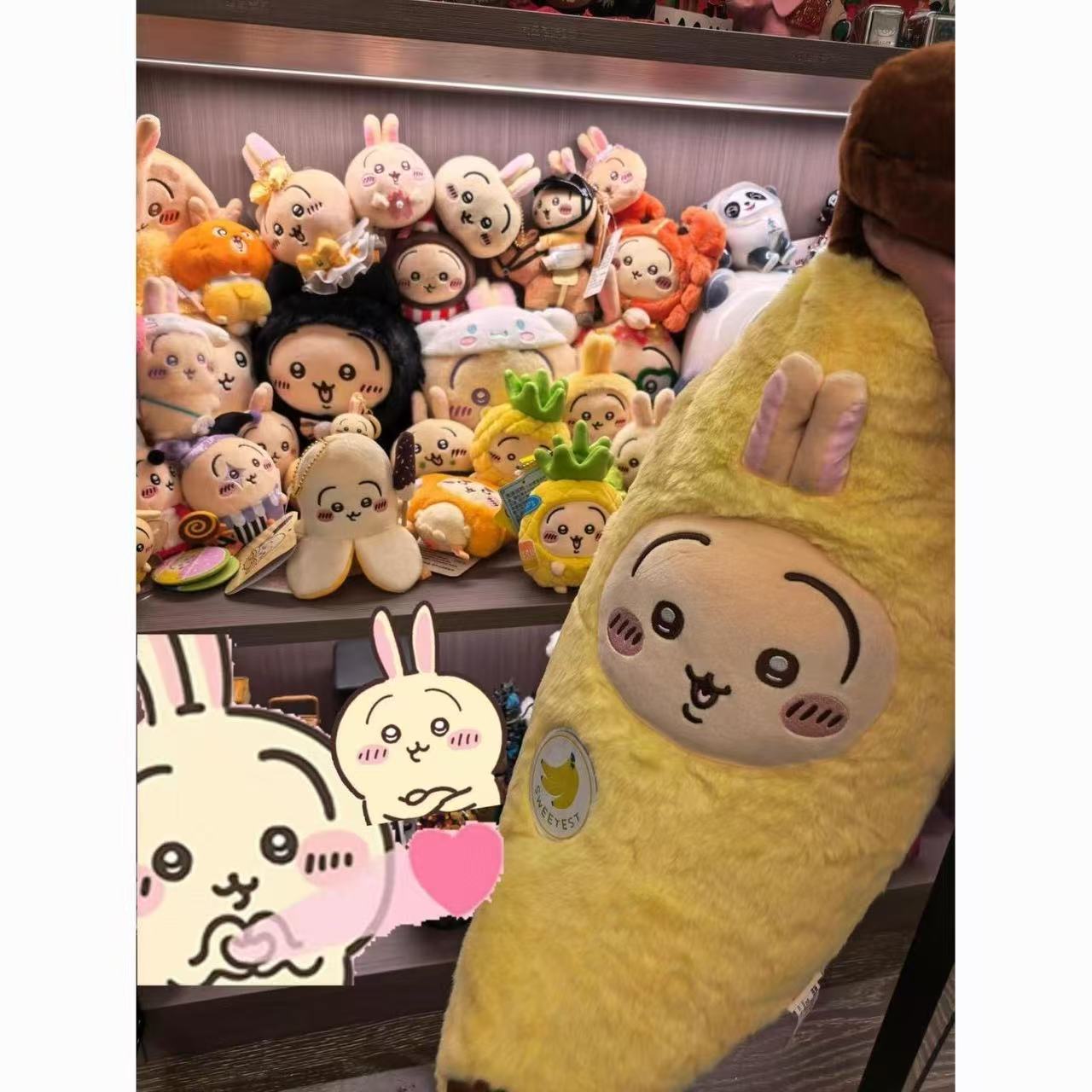 Throw Pillow - หมอนอิงลายผลไม้ชิอิคาวะ รูปกล้วย ตุ๊กตาผ้าพลัฌอุซางิ ดีไซน์สวยงาม เหมาะสำหรับเป็นของขวัญวันฉีซีสำหรับสาวๆ ขนาด