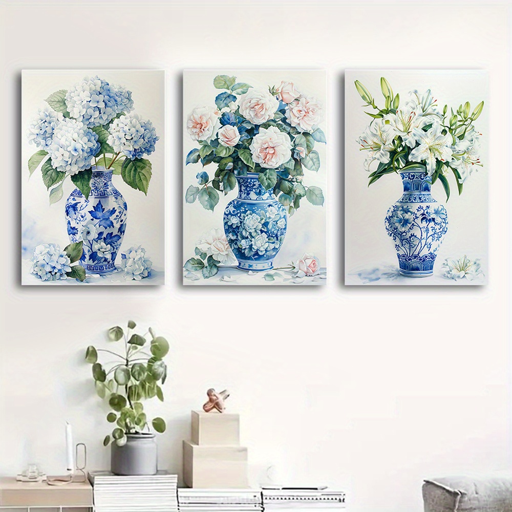 Abstract Canvas Set - (ไม่มีกรอบ) ชุดภาพพิมพ์ตกแต่ง 3 ชิ้น ขนาด 40x60