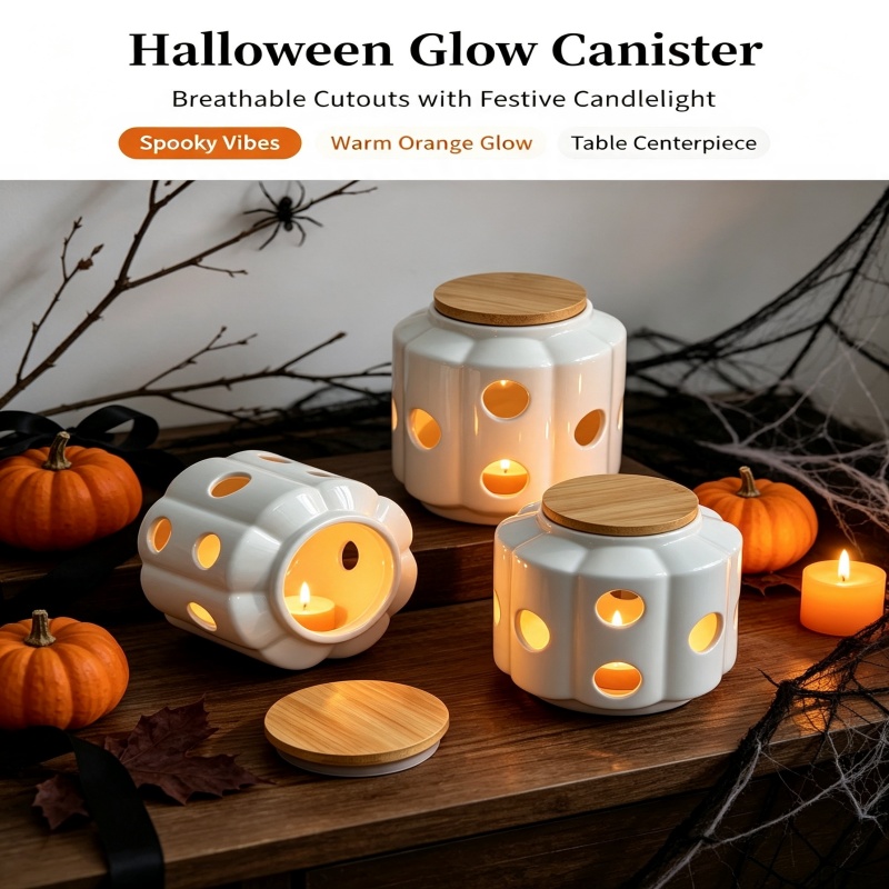 โหลเก็บของเซรามิกสไตล์นอร์ดิกใ - Candle Holder Decor บทวิจารณ์และราคา