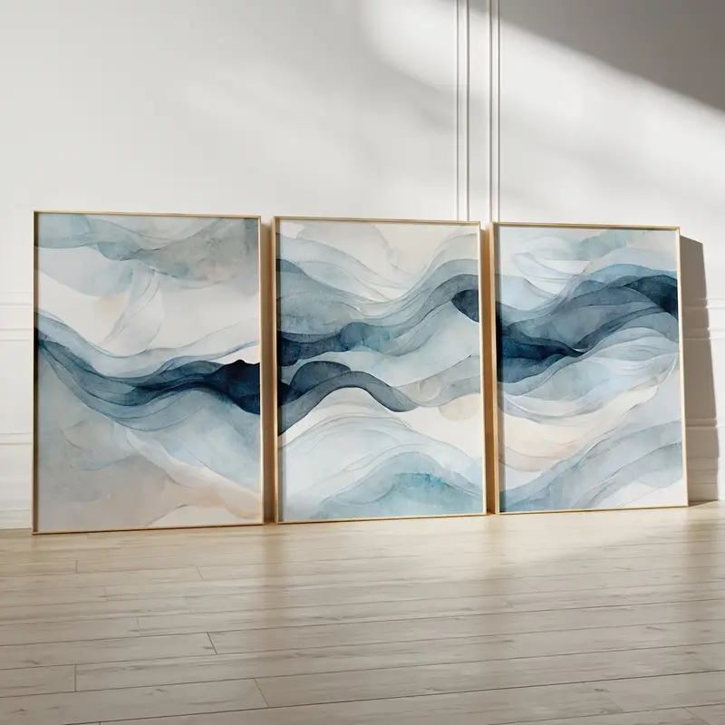3 ชิ้น/เซ็ตโมเดิร์นนามธรรมสีน้ - Abstract Canvas Set บทวิจารณ์และราคา