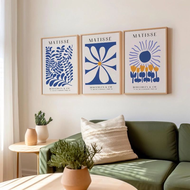 ชุดภาพพิมพ์บลู มาติสส์ 3 ชิ้น  - Abstract Canvas Set บทวิจารณ์และราคา