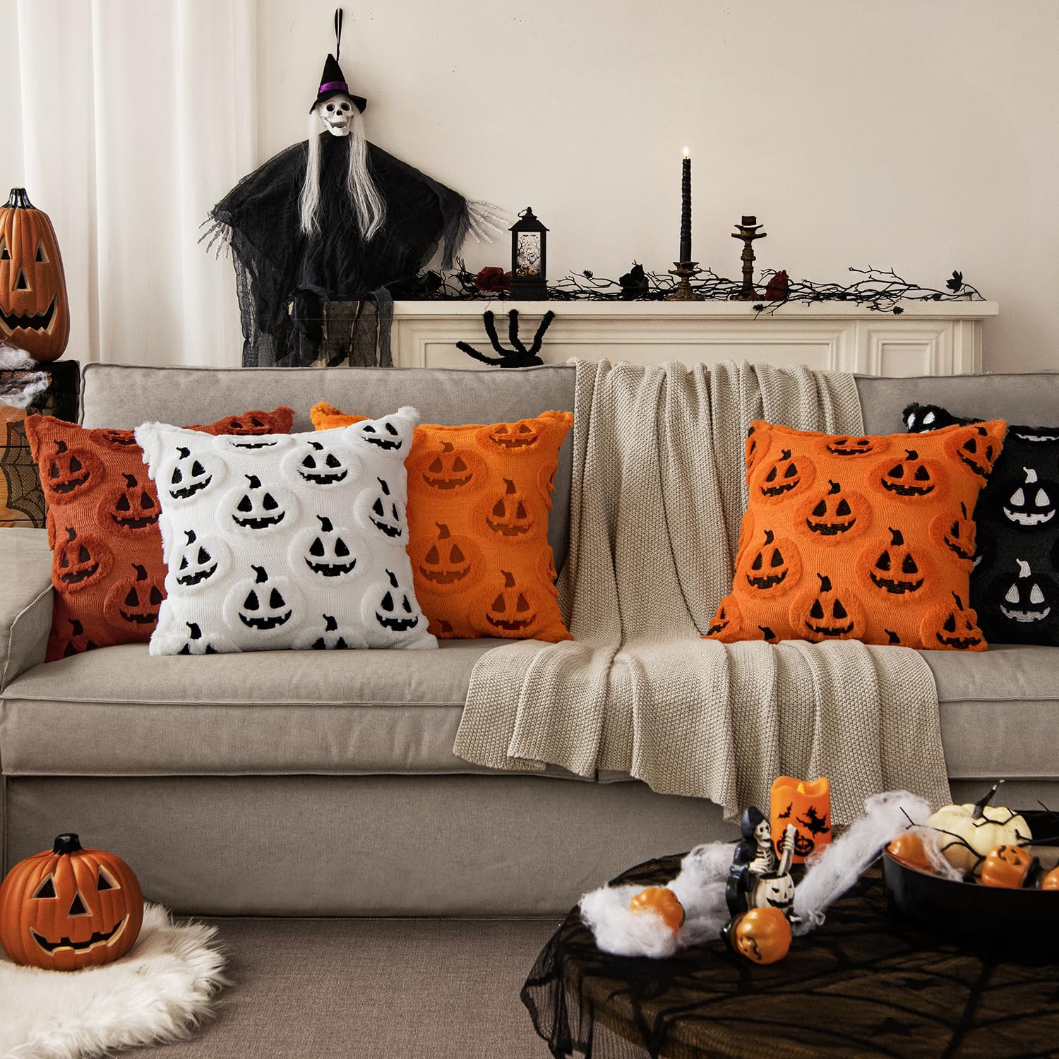 ฤดูใบไม้ร่วงฮาโลวีนปลอกหมอนอิง - Throw Pillow บทวิจารณ์และราคา