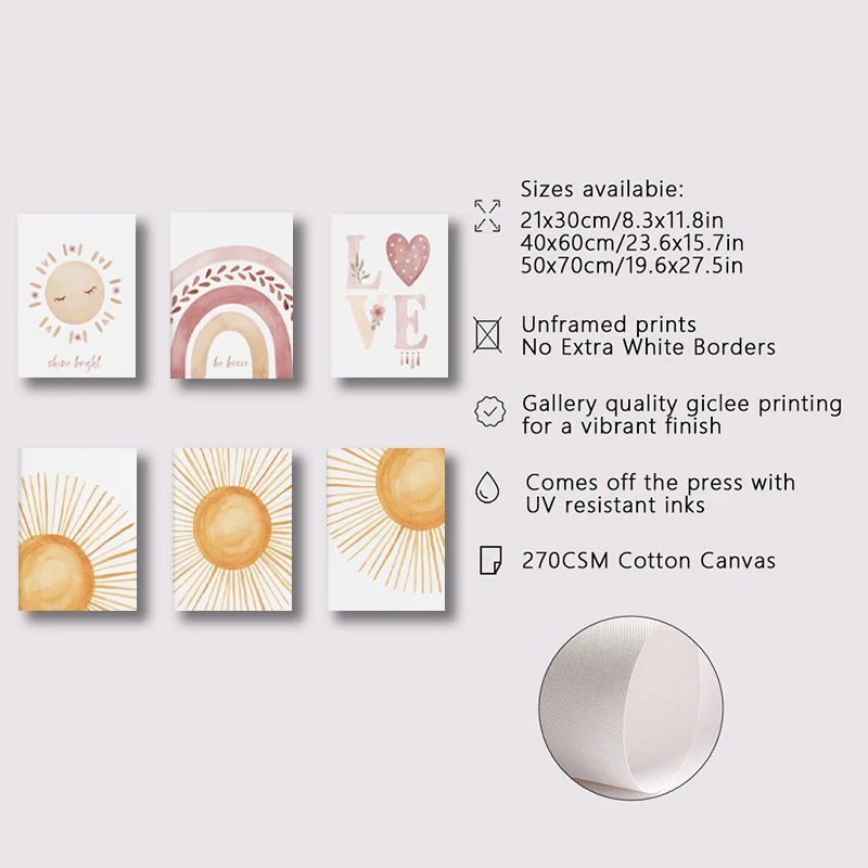 ชุดโปสเตอร์ภาพวาดบนผ้าใบไร้กรอ - Abstract Canvas Set บทวิจารณ์และราคา