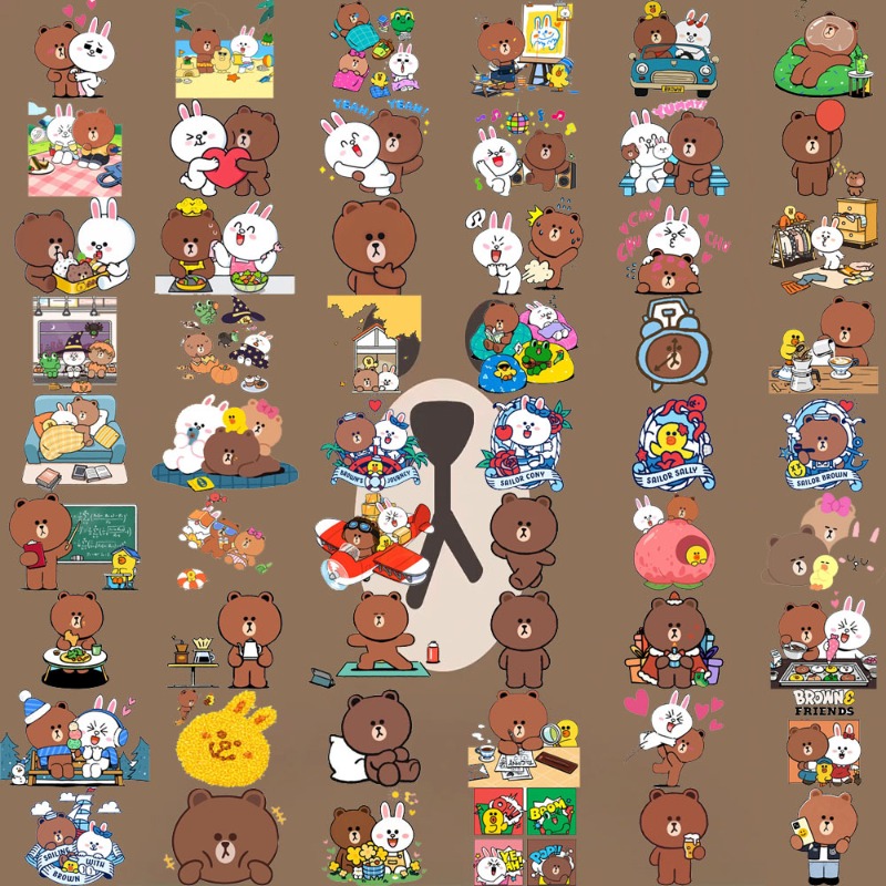 สติกเกอร์ตกแต่งลายอนิเมะ LINE  - Wall Sticker บทวิจารณ์และราคา