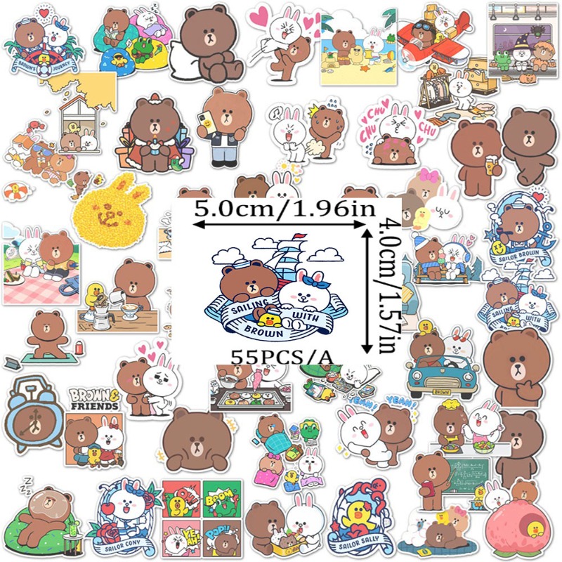 สติกเกอร์ตกแต่งลายอนิเมะ LINE  - Wall Sticker บทวิจารณ์และราคา
