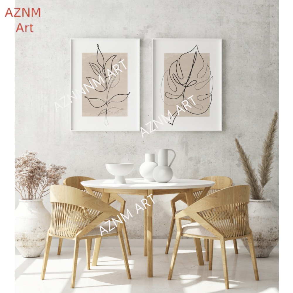 ชุดภาพพิมพ์ลายเส้นพฤกษศาสตร์ 1 - Abstract Canvas Set บทวิจารณ์และราคา
